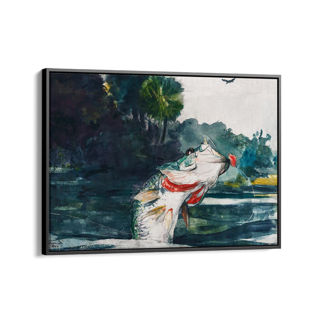 LIFE-SIZE BLACK BASS (1904)  , VINTAGE PAINTINGS