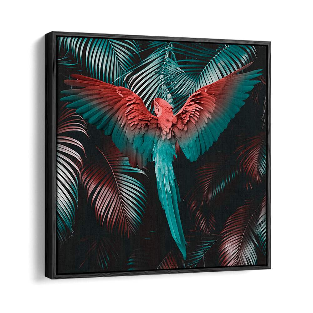 Vibrant TROPICAL STORM, ALTERED ART PRINTS featuring a striking parrot design, perfect for modern decor by Cepe.