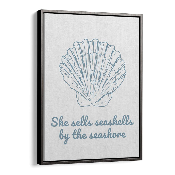 Elegant SHE SELLS SEASHELLS, BEACH PAINTINGS featuring a charming seashell design, perfect for ocean lovers.