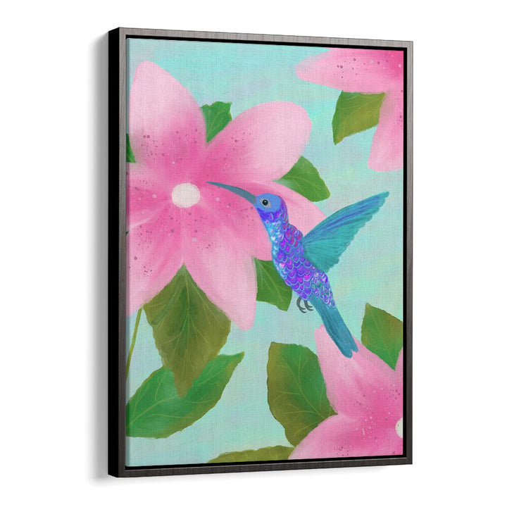 HUMMINGBIRD , FLORAL FLOWER PAINTINGS