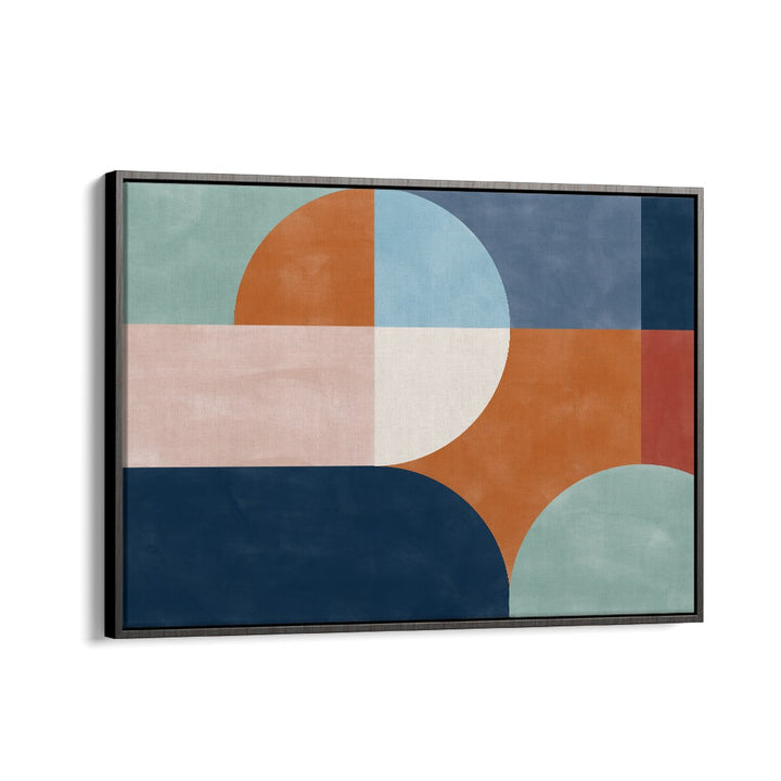 BLUE & RUST ABSTRACTION BY ELENA RISTOVA, ABSTRACT ART PRINT