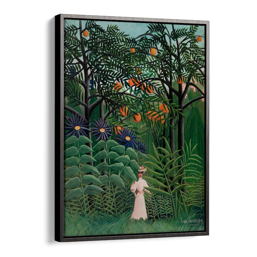 WOMAN WALKING IN AN EXOTIC FOREST (1905) , VINTAGE PAINTINGS