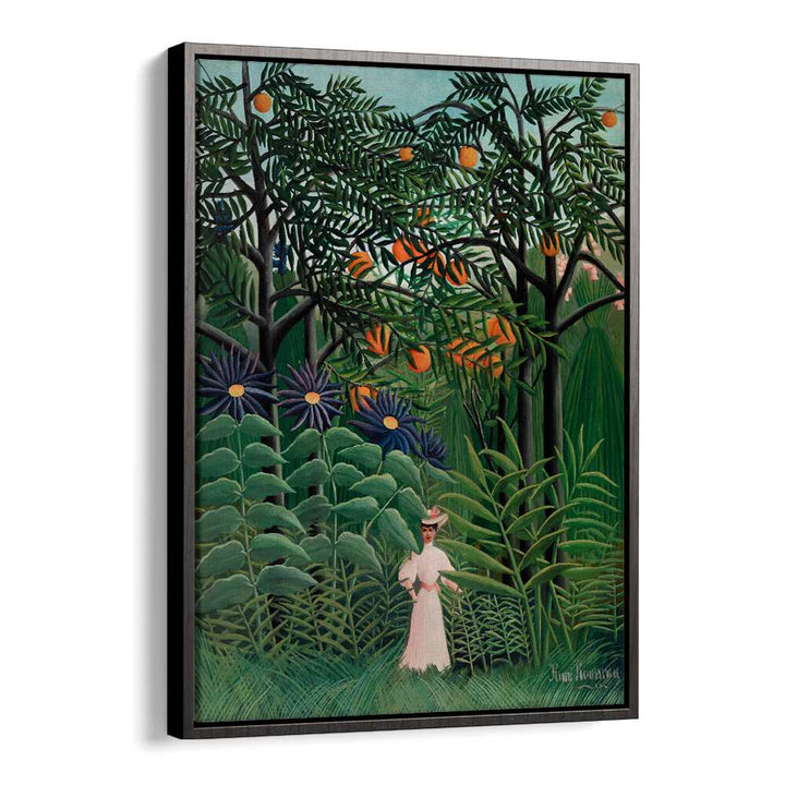 WOMAN WALKING IN AN EXOTIC FOREST (1905) , VINTAGE PAINTINGS
