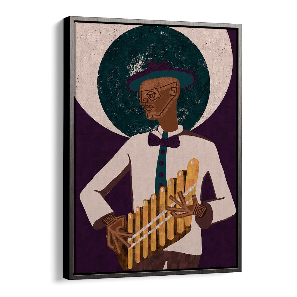 Colorful MUSICIAN GUY VI, MOVIE POSTERS design showcasing a musician with an instrument, perfect for art lovers.