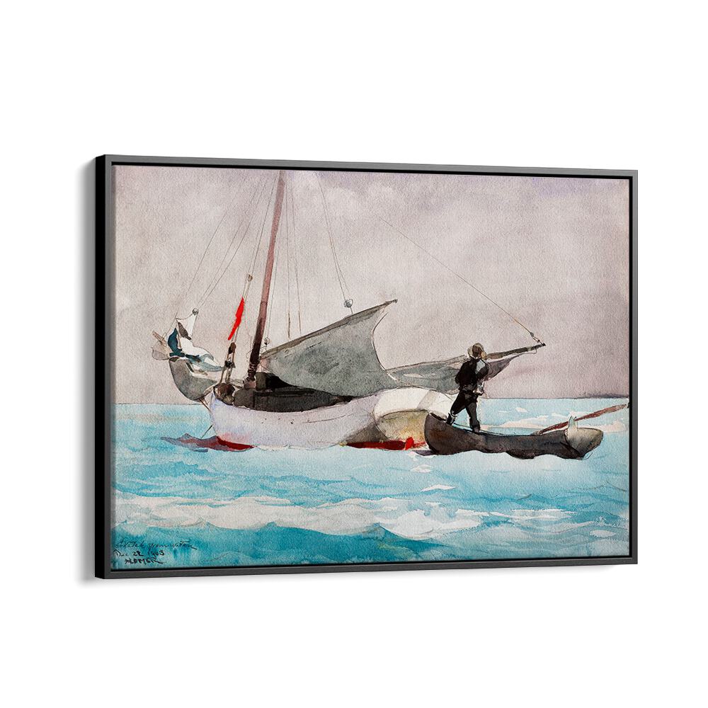 STOWING SAIL (1903) ,  VINTAGE PAINTINGS