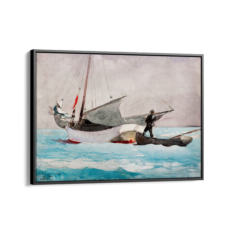 STOWING SAIL (1903) ,  VINTAGE PAINTINGS