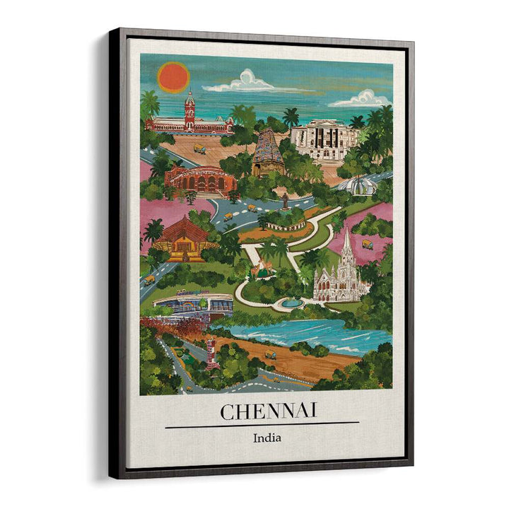 Chennai Travel Posters showcase the vibrant coastal charm, designed by Saumya Agarwal at The Yellow.