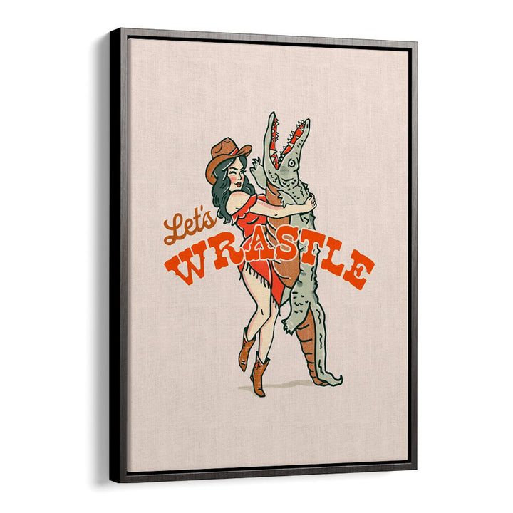 LETS WRASTLE POSTER BY THE WHISKEY GINGER , WALL ART PRINTS