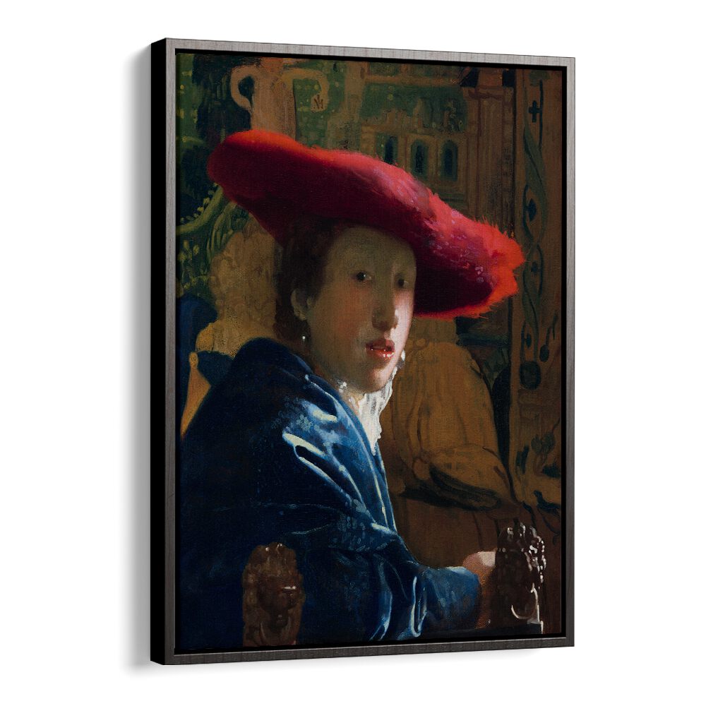 GIRL WITH THE RED HAT , VINTAGE PAINTINGS