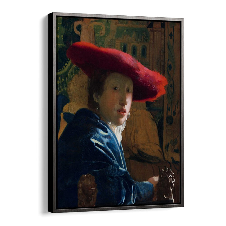 GIRL WITH THE RED HAT , VINTAGE PAINTINGS
