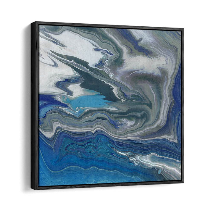 Serene blue and gray tones in LIKE A RIVER, ABSTRACT PAINTINGS, perfect for enhancing your home décor.