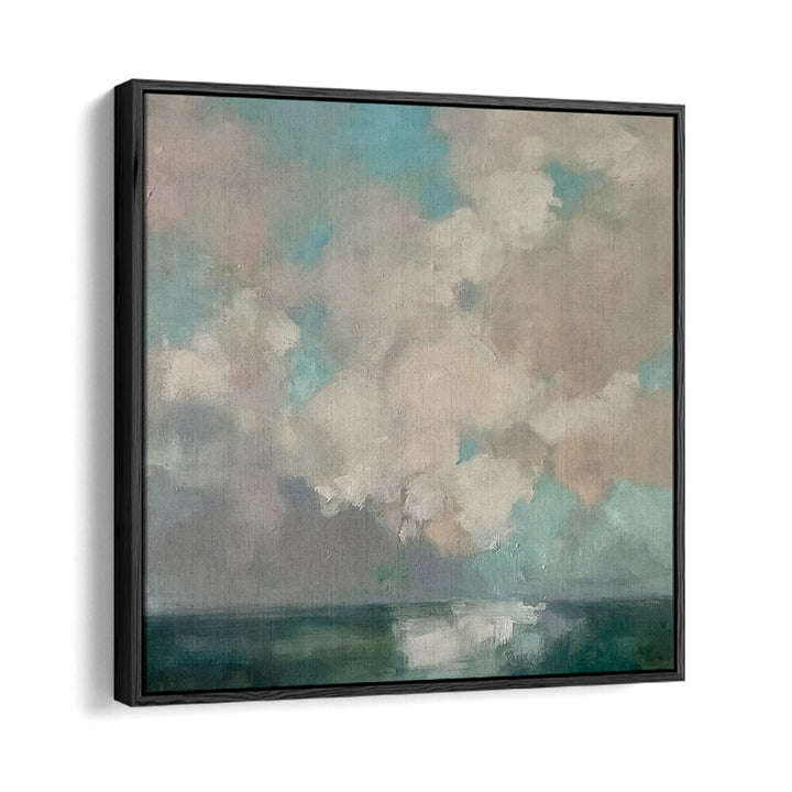 Stylish GREEN CLOUDS, ABSTRACT PAINTINGS artwork, enhancing home decor with tranquility and artistic flair.