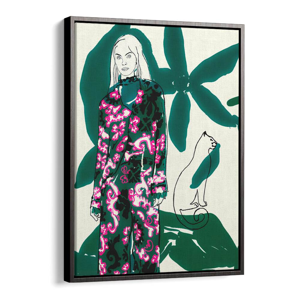 Elegant portrayal from CATWALK NO XVIII, PORTRAITS & FIGURATIVE ILLUSTRATIONS, blending fashion and art beautifully.