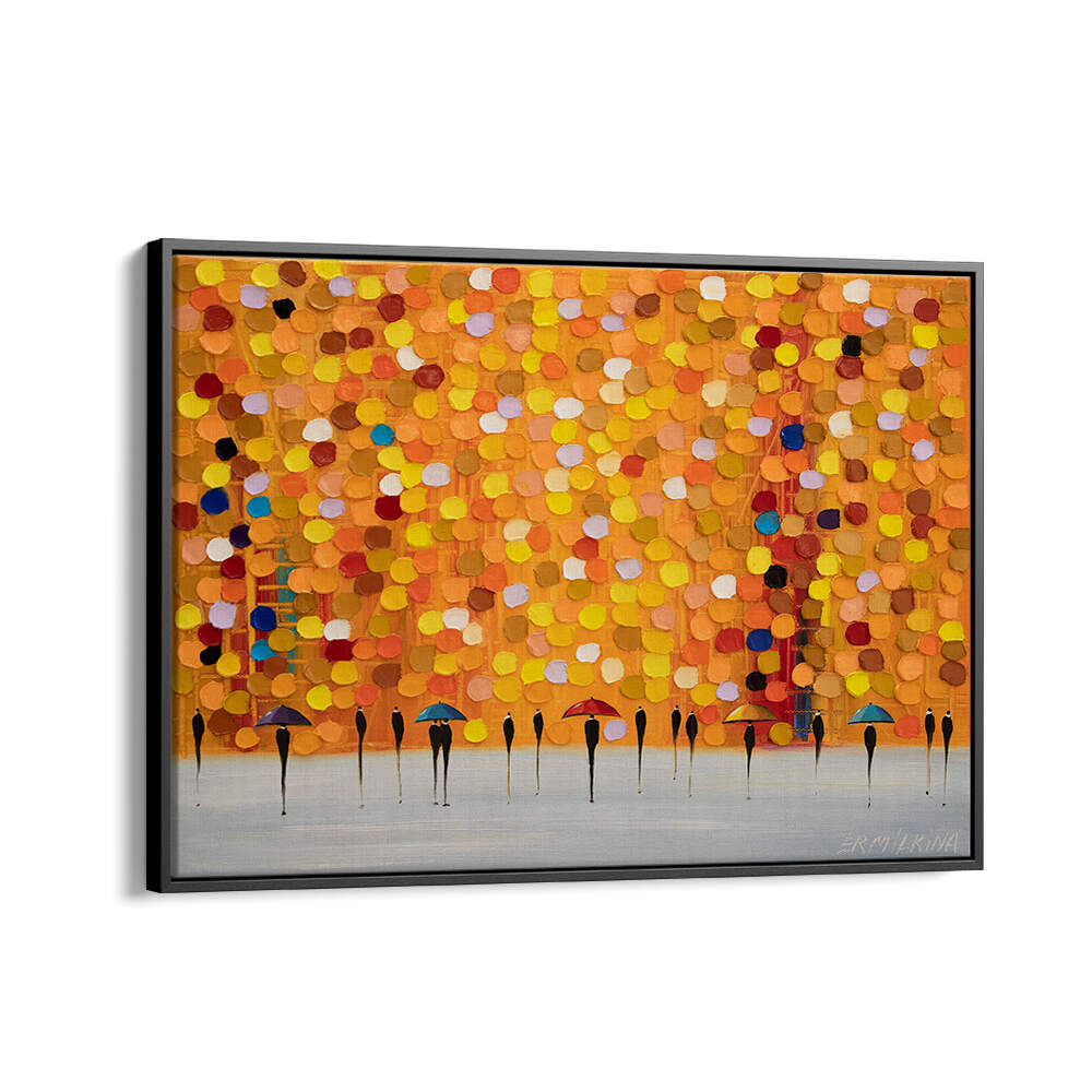 6 UMBRELLAS AT SUNSET , MODERN IMPRESSIONISM PAINTINGS