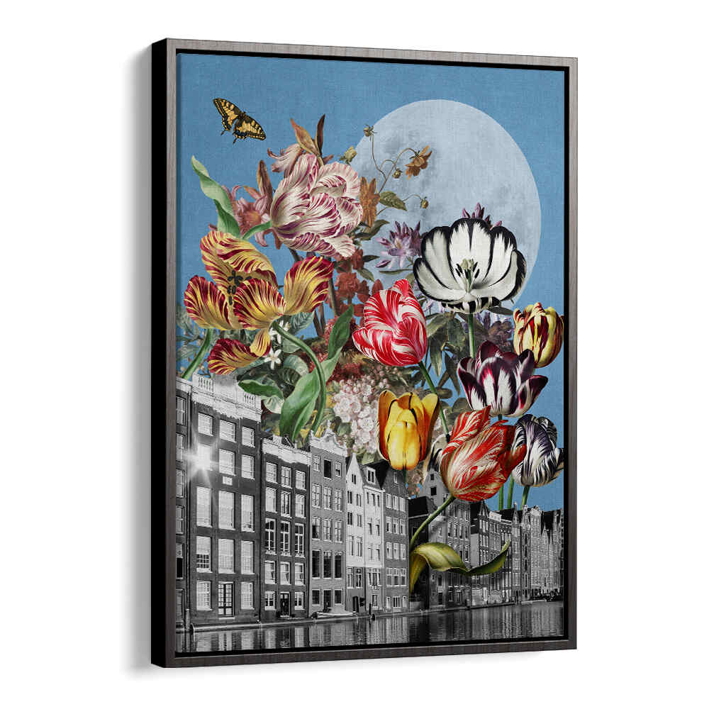 TULIPS AND BUTTERFLIES , SURREAL ART PRINTS
