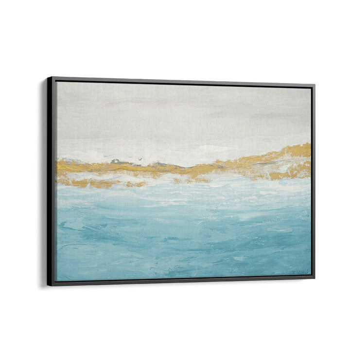 ABSTRACT BLUE GOLD SEASCAPE