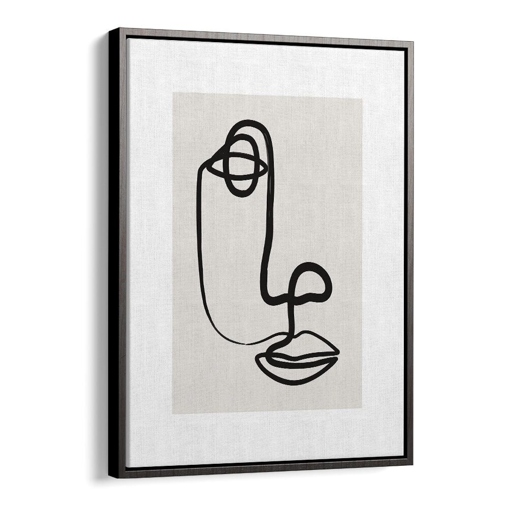 ABSTRACT FACE I , LINE ART PAINTINGS