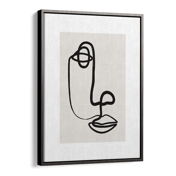 ABSTRACT FACE I , LINE ART PAINTINGS