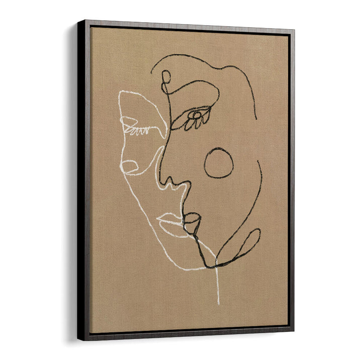 ABSTRACT FACES , LINE ART PAINTINGS