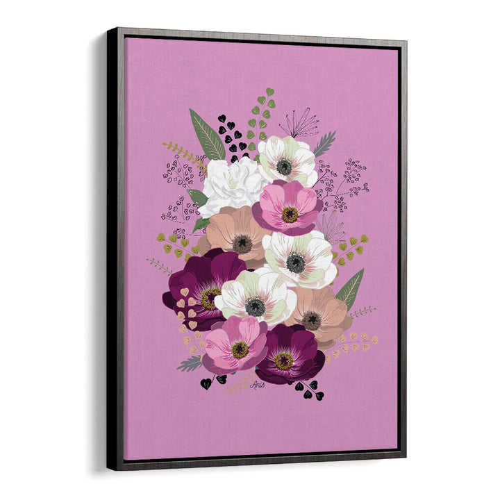 ANEMONES FLORAL BOUQUET PURPLE