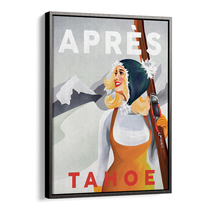 APRES SKI LAKE , VINTAGE TRAVEL POSTERS