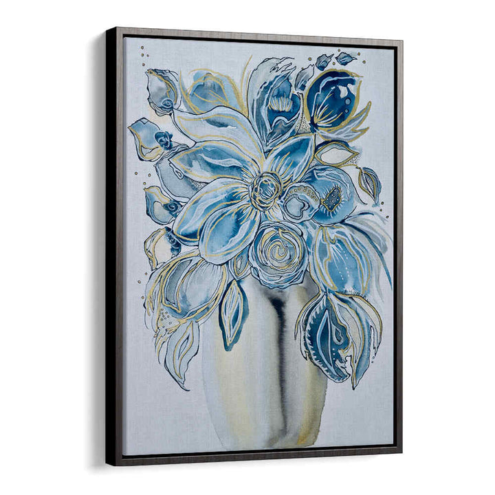 Vibrant AZUL FLORAL, FLORAL FLOWER PAINTINGS showcase abstract flowers in stunning blue tones, perfect for any space.