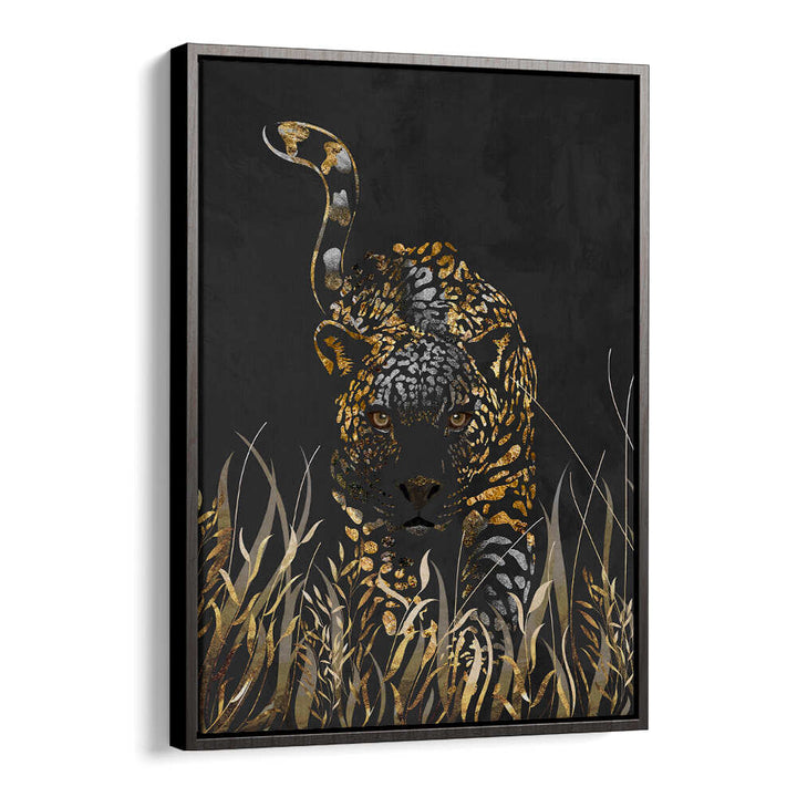 BLACK GOLD JAGUAR , ANIMAL PAINTINGS
