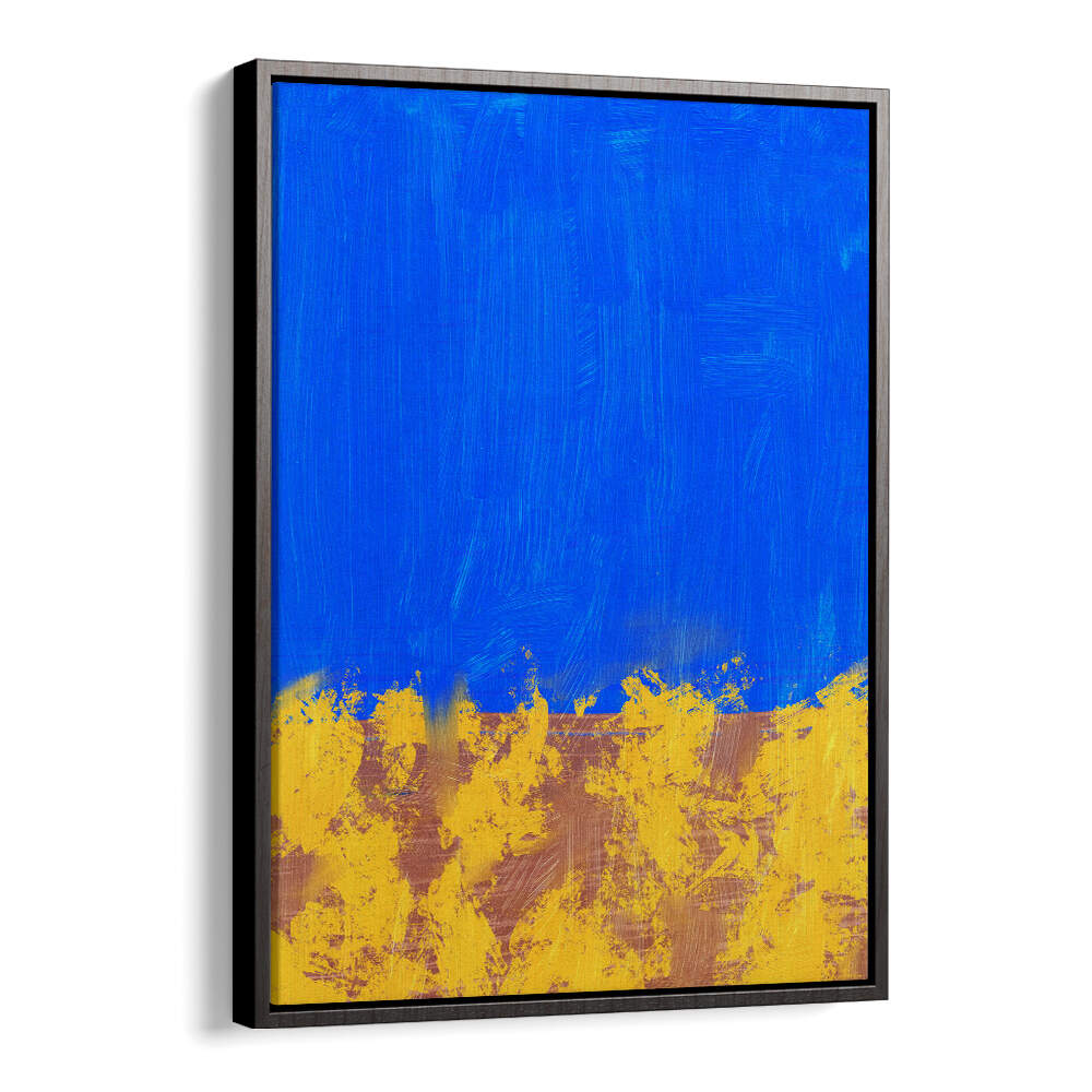 BLUE & YELLOW BRUSHSTROKES , ABSTRACT PAINTINGS