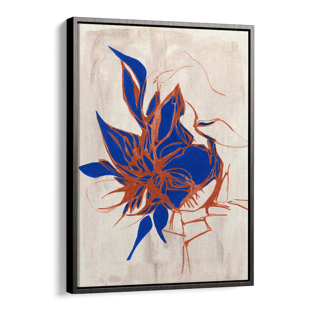 BLUE FLORAL ELEGANCE III , ORGANIC FORMS