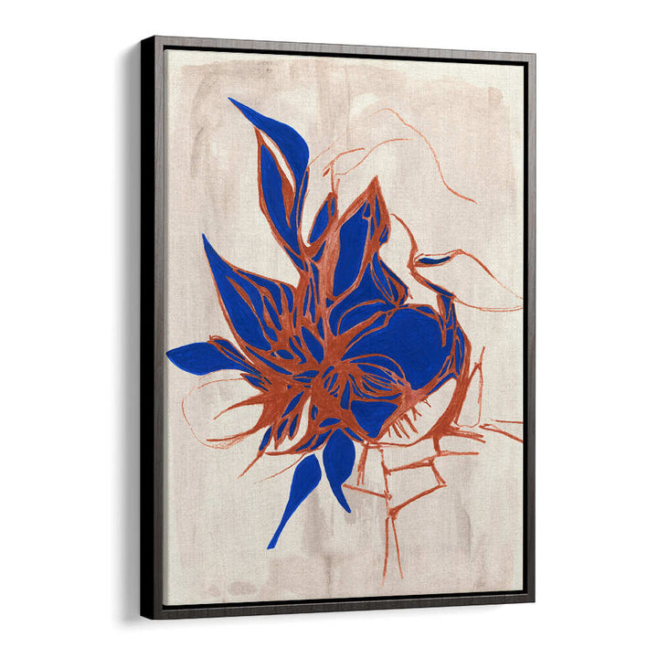 BLUE FLORAL ELEGANCE III , ORGANIC FORMS