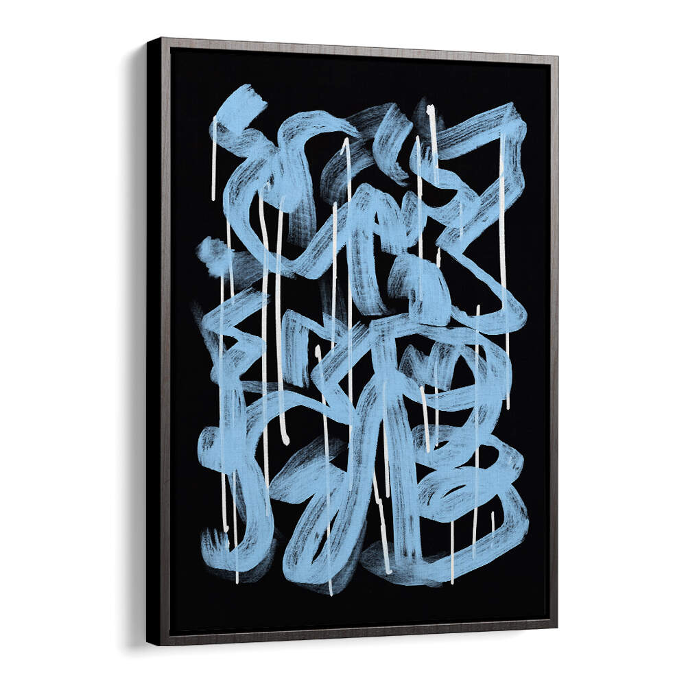 BLUE ABSTRACT CALLIGRAPHY , ABSTRACT PAINTINGS