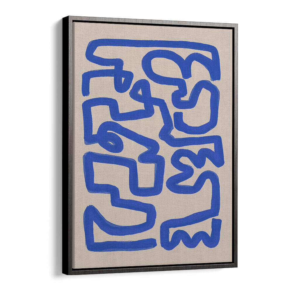 BOLD BLUE LINES , LINE ART PAINTINGS