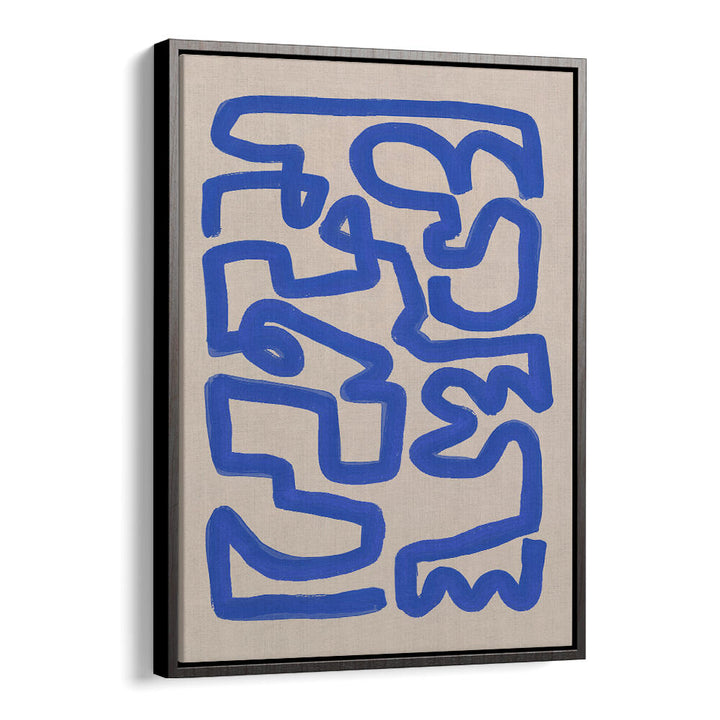 BOLD BLUE LINES , LINE ART PAINTINGS