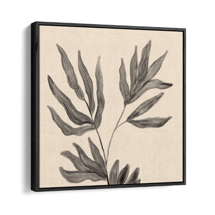 Elegant BOTANICAL ABSTRACT III , FLORAL FLOWER PAINTINGS featuring intricate leaf designs, perfect for modern decor.