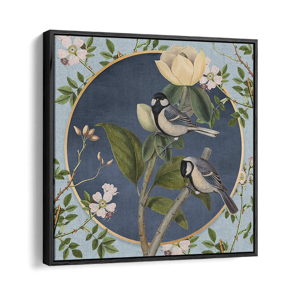 BOTANICAL COLLAGE WITH BIRDS