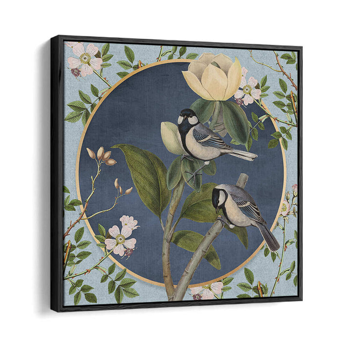 BOTANICAL COLLAGE WITH BIRDS
