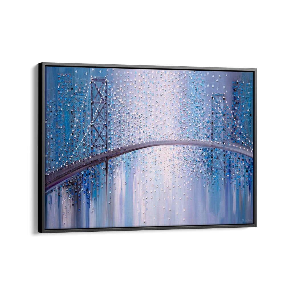 BRIDGE IN THE MIST , MODERN IMPRESSIONISM PAINTINGS