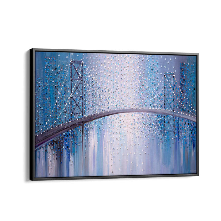 BRIDGE IN THE MIST , MODERN IMPRESSIONISM PAINTINGS