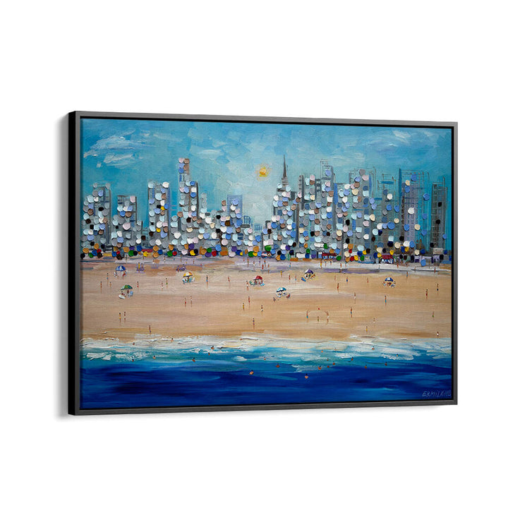 CITY BEACH , MODERN IMPRESSIONISM PAINTINGS