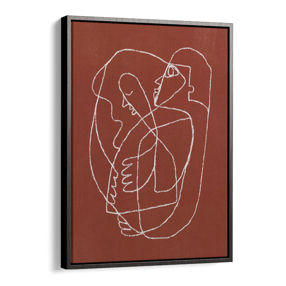 COUPLE HUGGING , LINE ART PAINTINGS