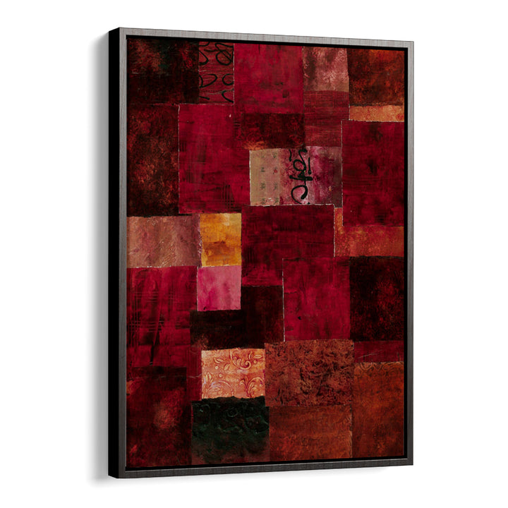 CRIMSON PATCHWORK ABSTRACT