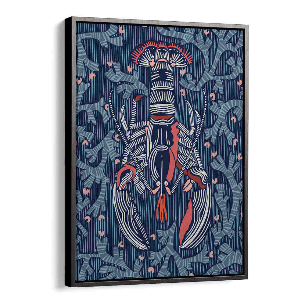 Vibrant CRUSTACEAN CORE NAVY Beach Paintings add a coastal touch, perfect for transforming your home decor.