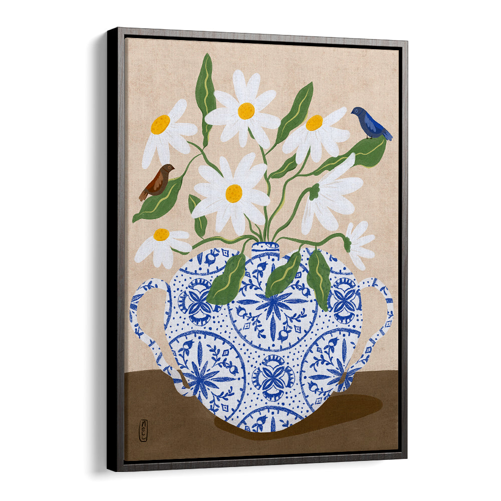 DAISIES IN BLUE TEAPOT