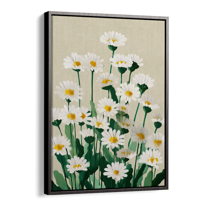 DAISY MEADOW MORNING , FLORAL FLOWER PAINTINGS