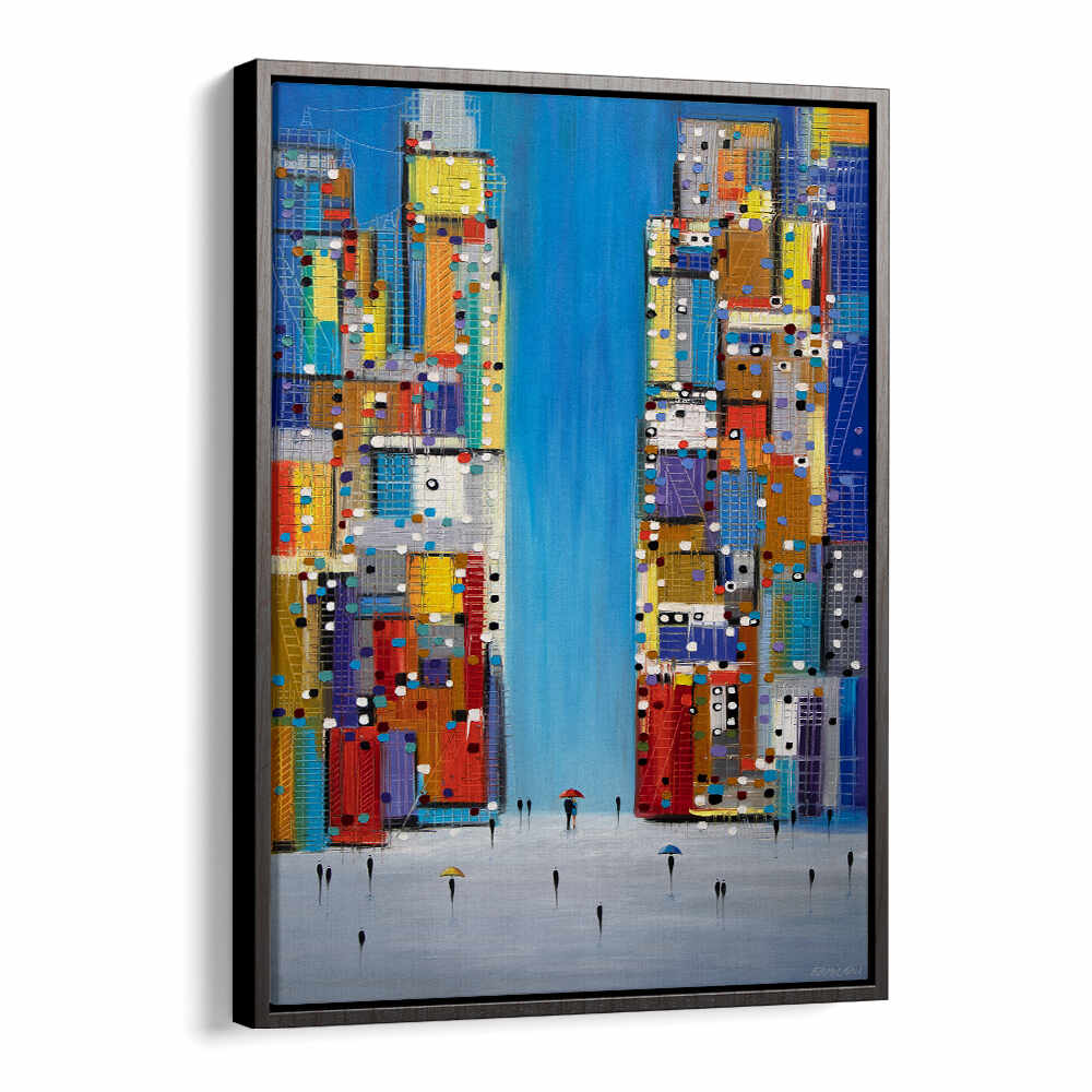 DAY IN THE CITY , MODERN IMPRESSIONISM PAINTINGS