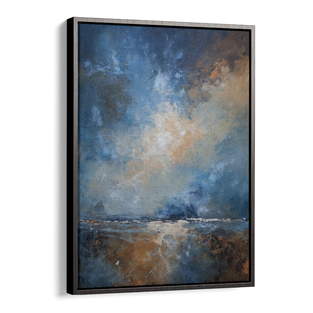 Stunning DRAMATIC SKY, ABSTRACT PAINTINGS artwork capturing serene beauty above a tranquil ocean, perfect for home decor.