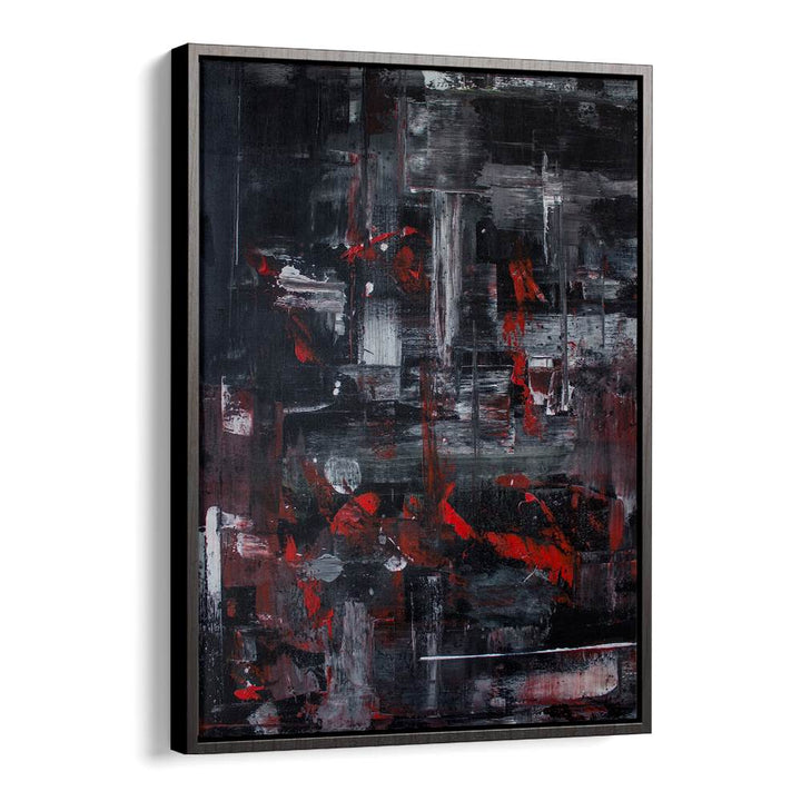 DYNAMIC RED CITYSCAPE ABSTRACT