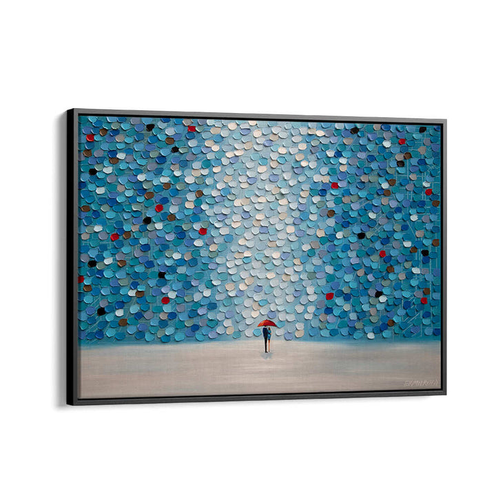 EAST SIDE STORY ON A RAINY DAY , MODERN IMPRESSIONISM PAINTINGS