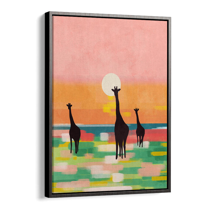 EVENING STROLL IN THE SAVANNAH , KIDS ROOM PAINTINGS