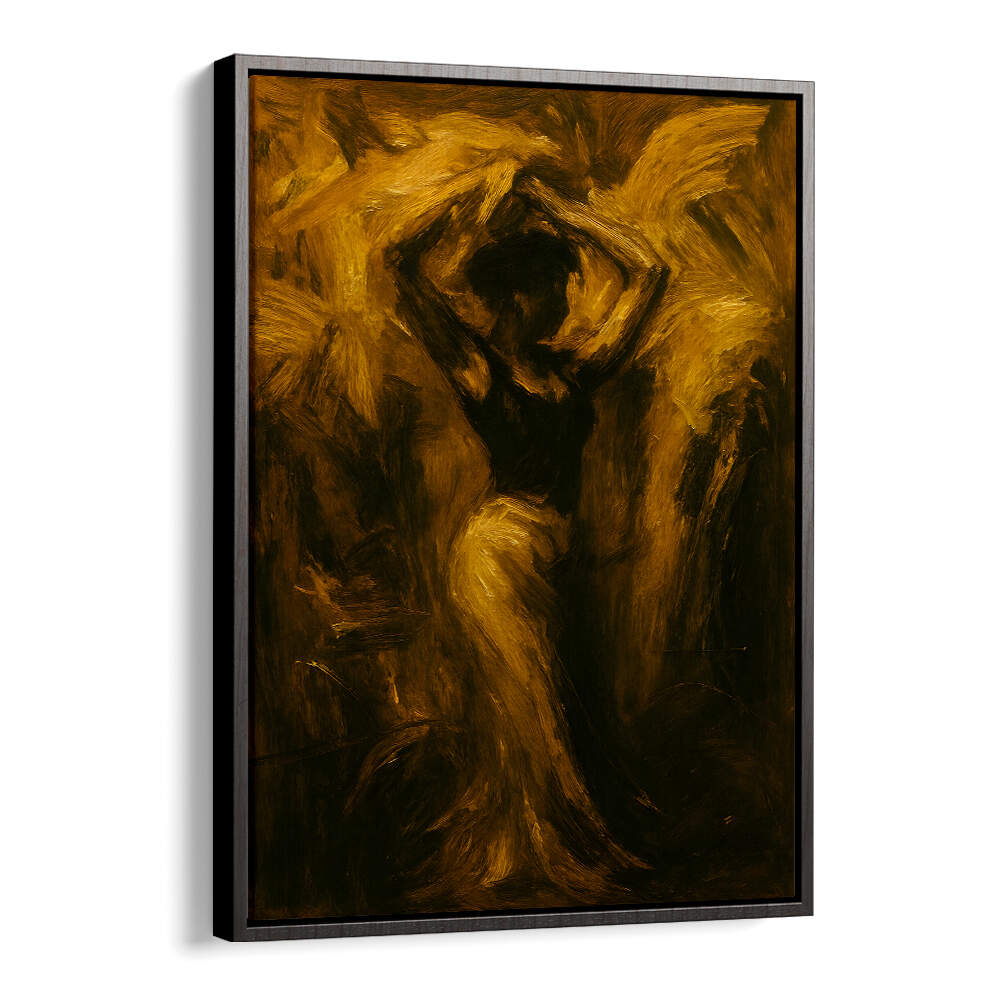 FIGURE IN THE INFERNO , EXPRESSIONISM PAINTINGS